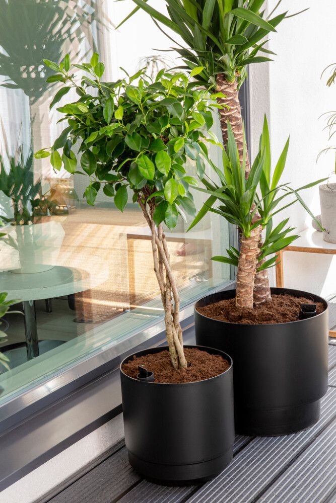 Lillepott Orthex Pauliina Ø 30 cm, must