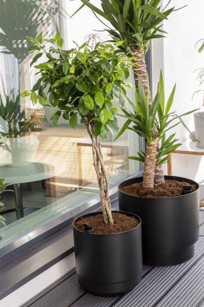 Lillepott Orthex Pauliina Ø 30 cm, must