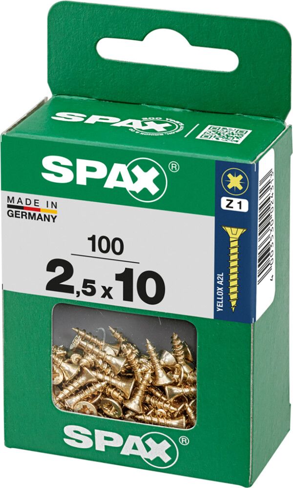 Peitpeakruvi Spax 2,5 x 10 mm
