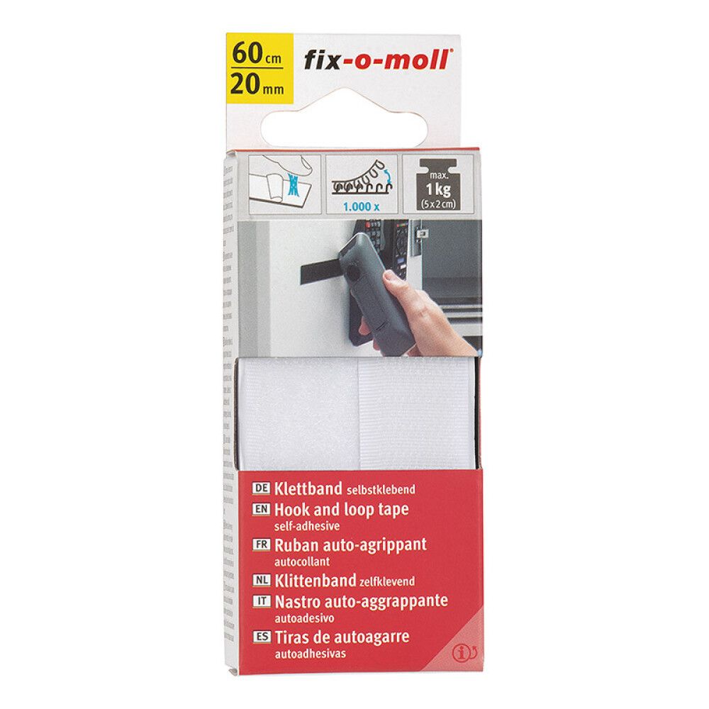 Kleepriba 20 mm x 60 cm valge