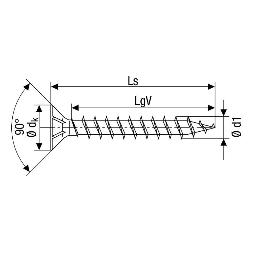 Peitpeakruvi Spax 3 x 20 mm