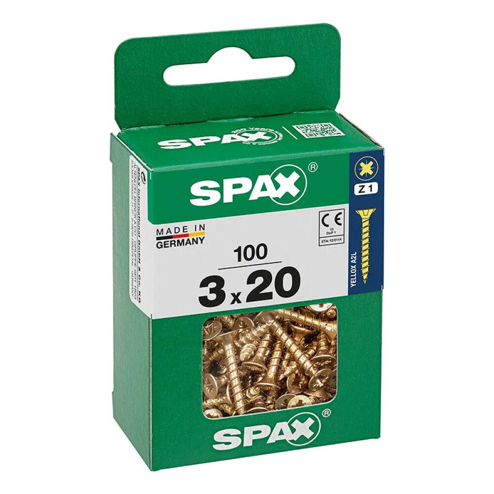 Peitpeakruvi Spax 3 x 20 mm