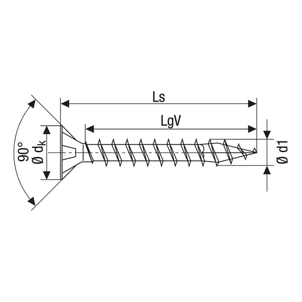 Peitpeakruvi Spax 4 x 16 mm