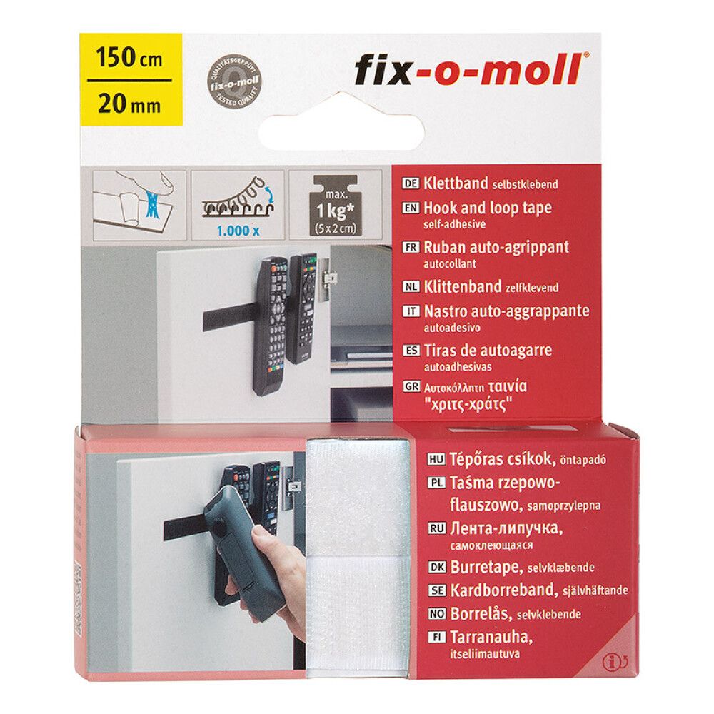 Kleepriba 20 mm x 150 cm valge