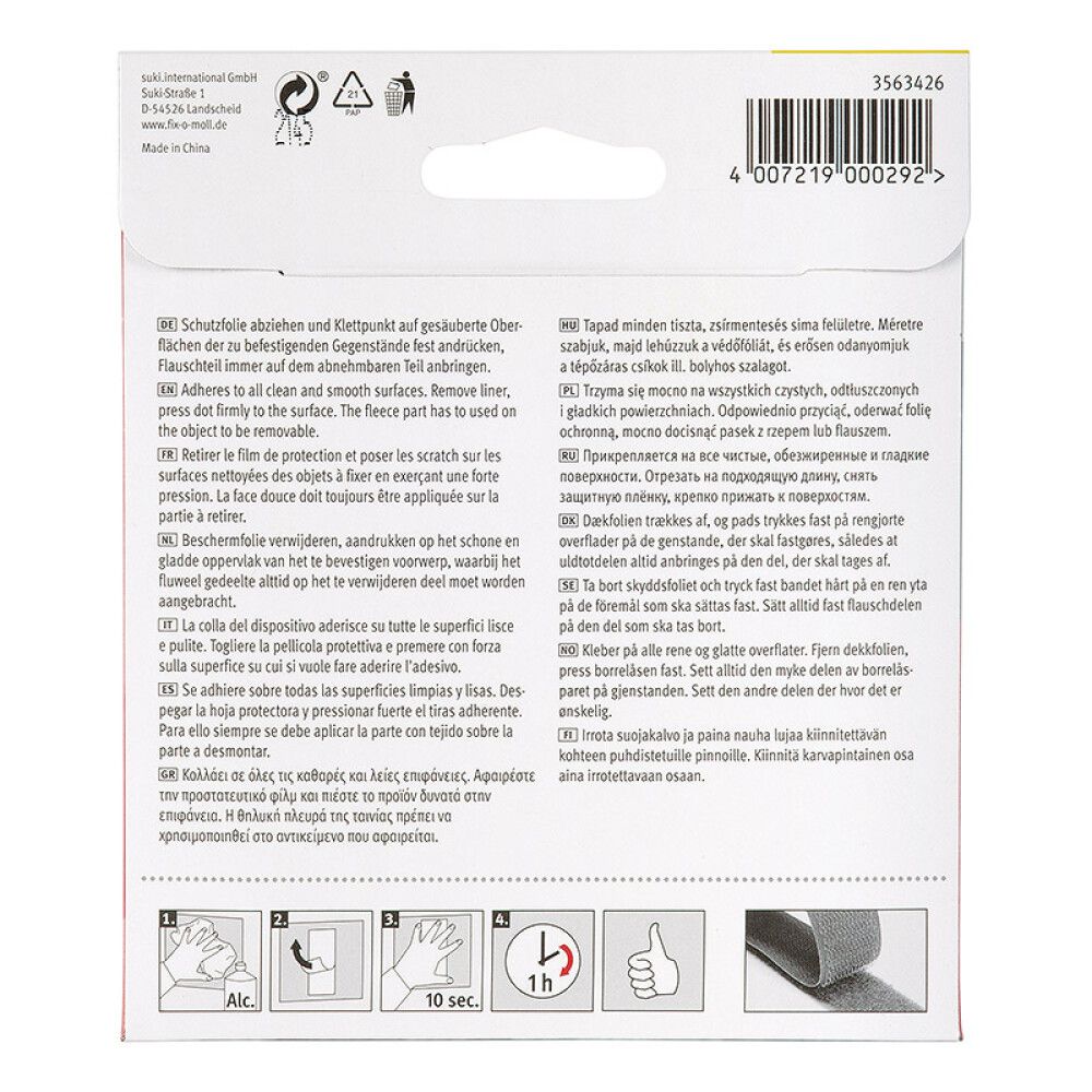 Kleepvilt ø 20 mm punane