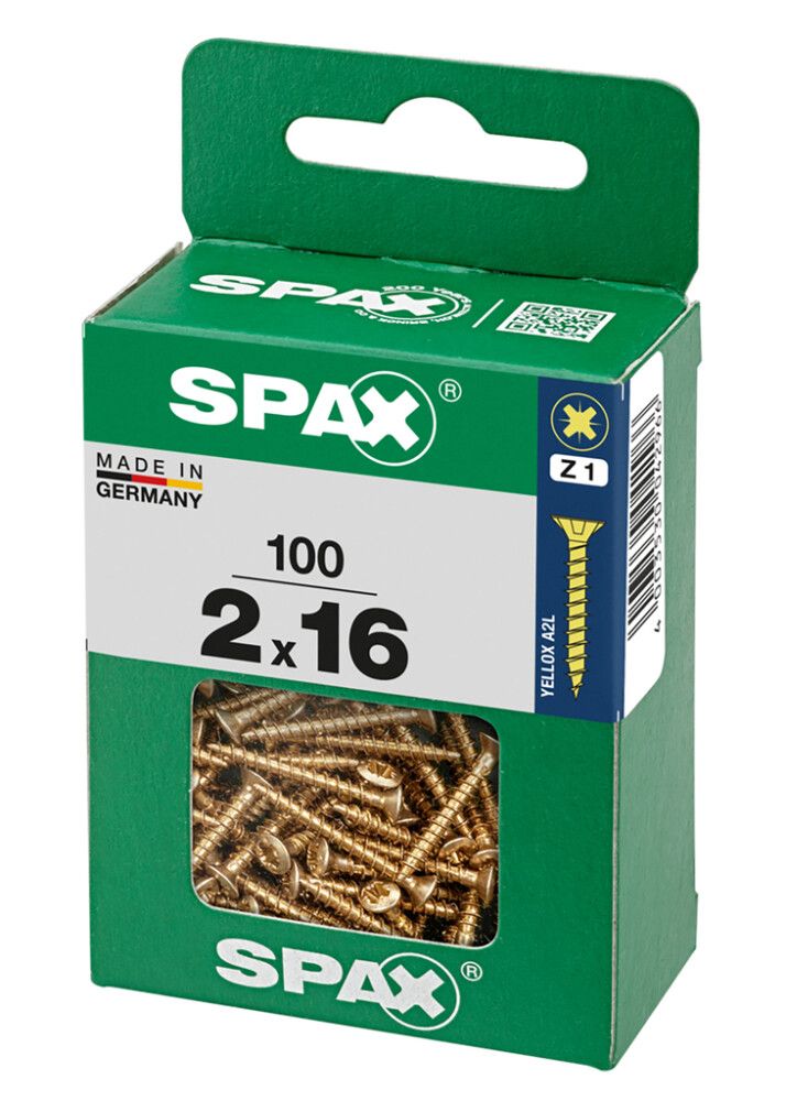 Peitpeakruvi Spax 2 x 16 mm