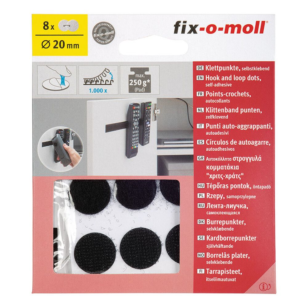 Kleepvilt ø 20 mm must