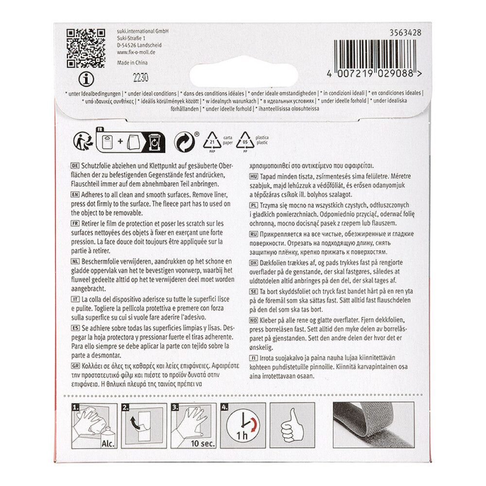 Kleepvilt ø 20 mm must