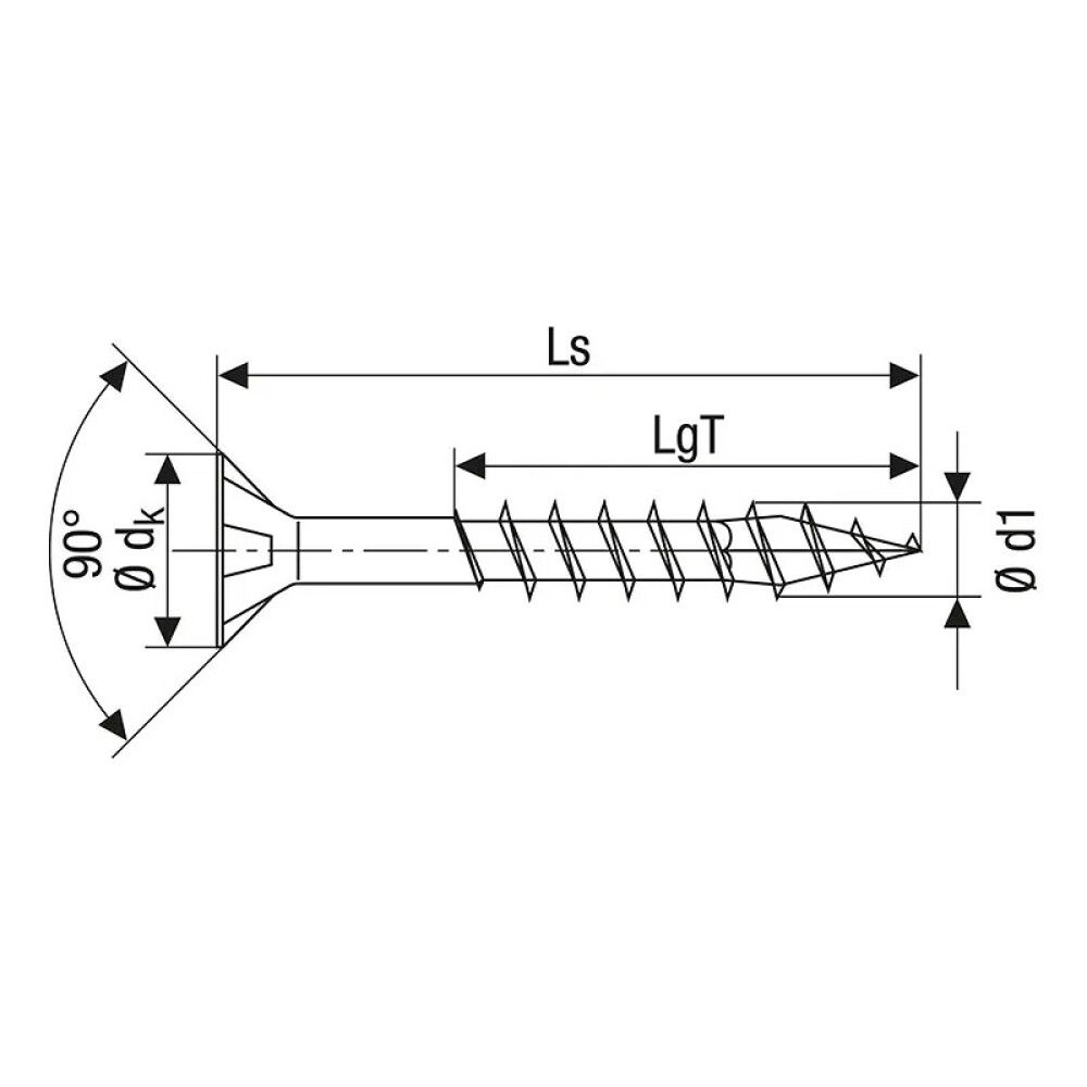 Peitpeakruvi Spax 4 x 80 mm