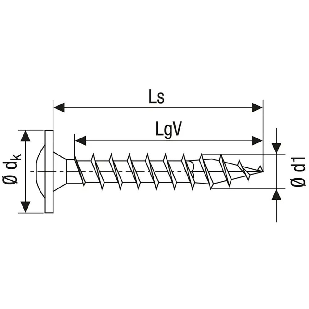 Puidukruvi Spax HI.Force TRX WIROX 6 x 60 mm 12 tk