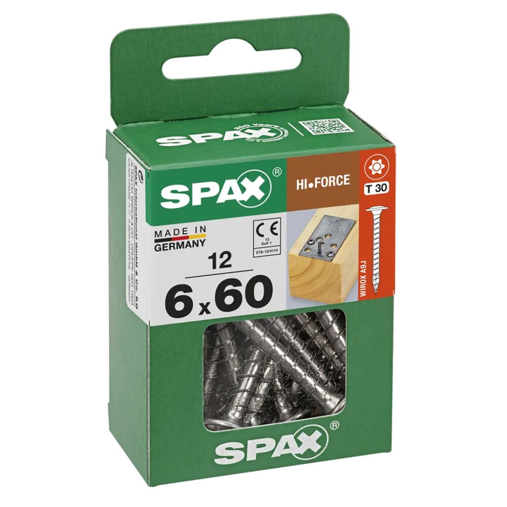 Puidukruvi Spax HI.Force TRX WIROX 6 x 60 mm 12 tk