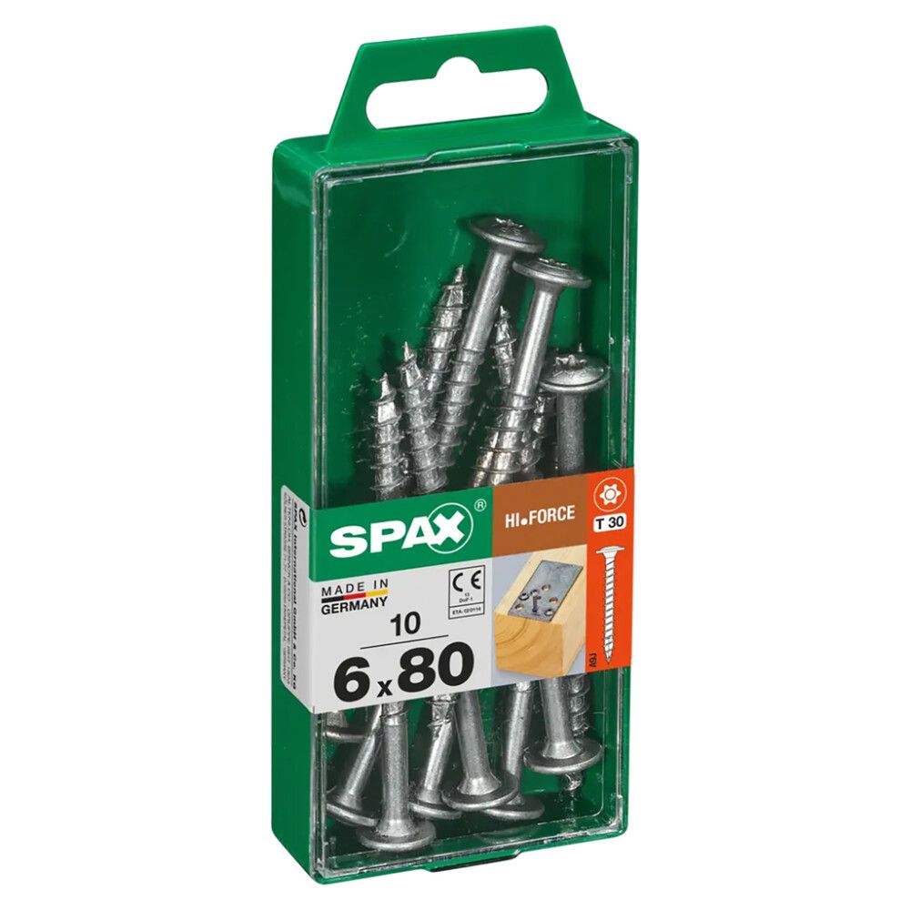 Puidukruvi Spax HI.FORCE TRX WIROX 6 x 80 mm 10 tk