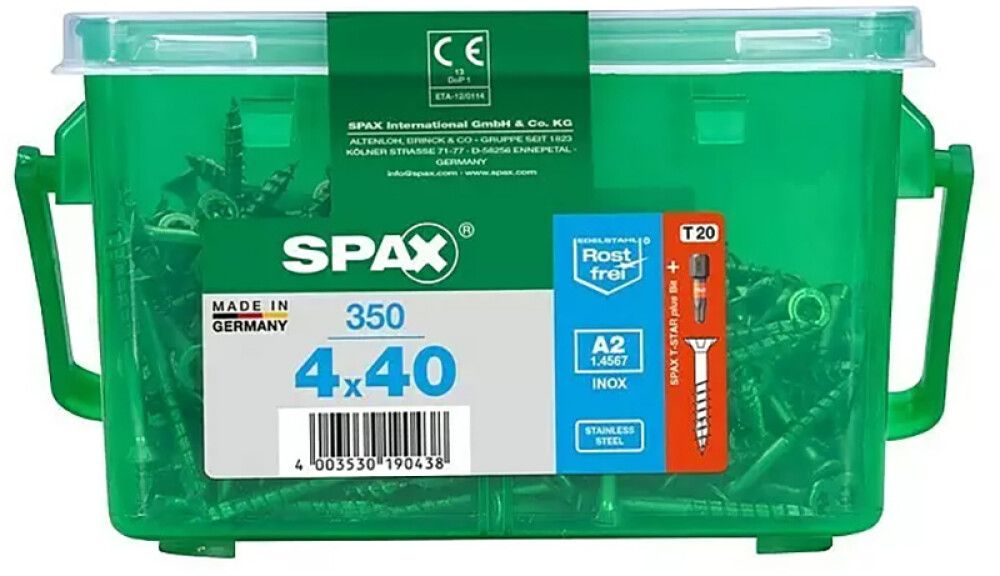 Puidukruvi Spax 4 x 40 mm TX20 350 tk