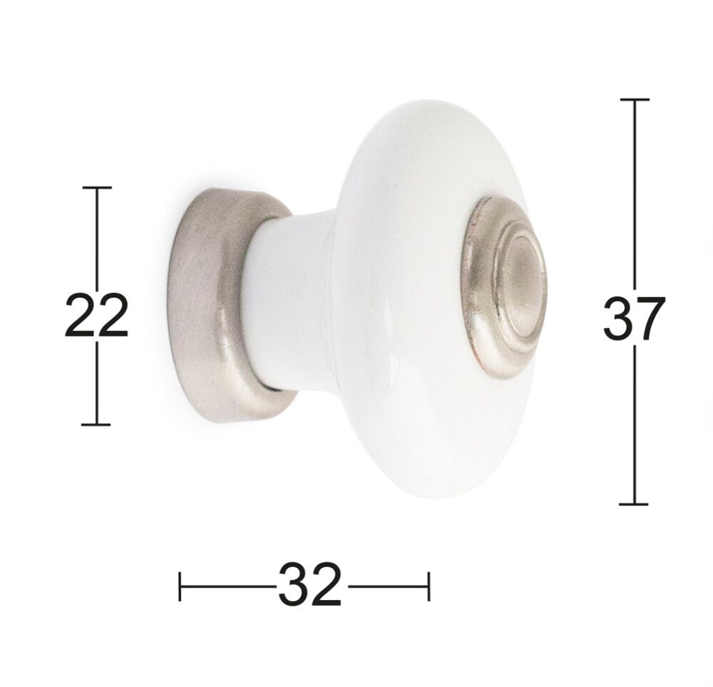 Mööblinupp Habo Erik ø 37 mm Nikkel