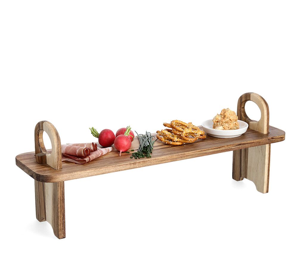Serveerimisalus jalgadel Zeller acacia 59 x 16 x 22 cm