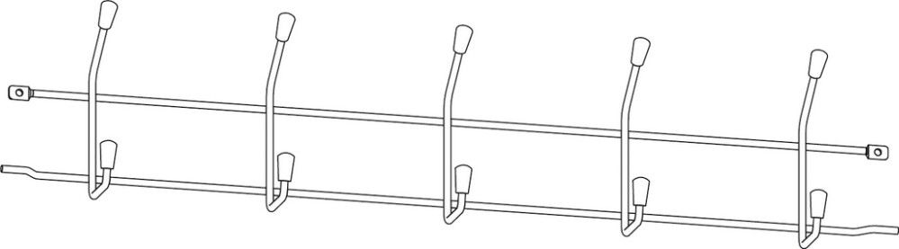 Riiulisüsteemi Lundbergs nagi 525 x 42 x 104 mm hõbedane