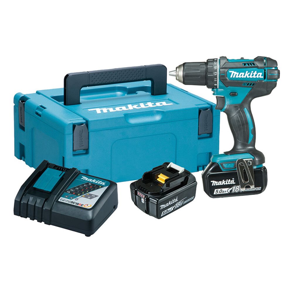 Akutrell Makita DDF482RTJ, 18 V + 2 x 5,0 Ah
