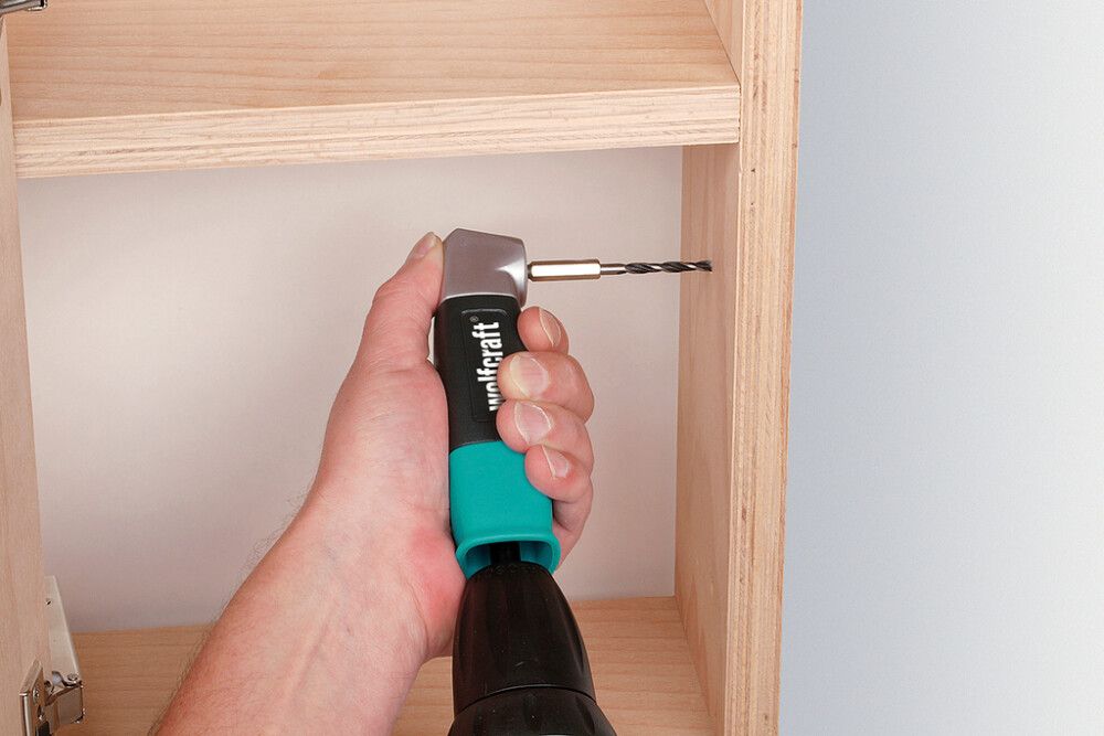 Kruvikeeraja-adapter Wolfcraft 90°