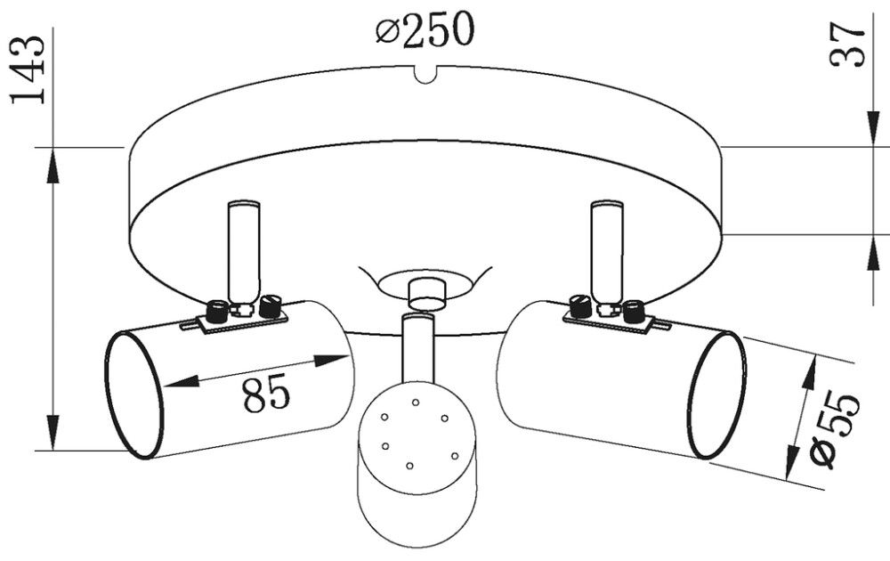Kohtvalgusti Aneta Balder must/matt messing Ø 25 x 14 cm
