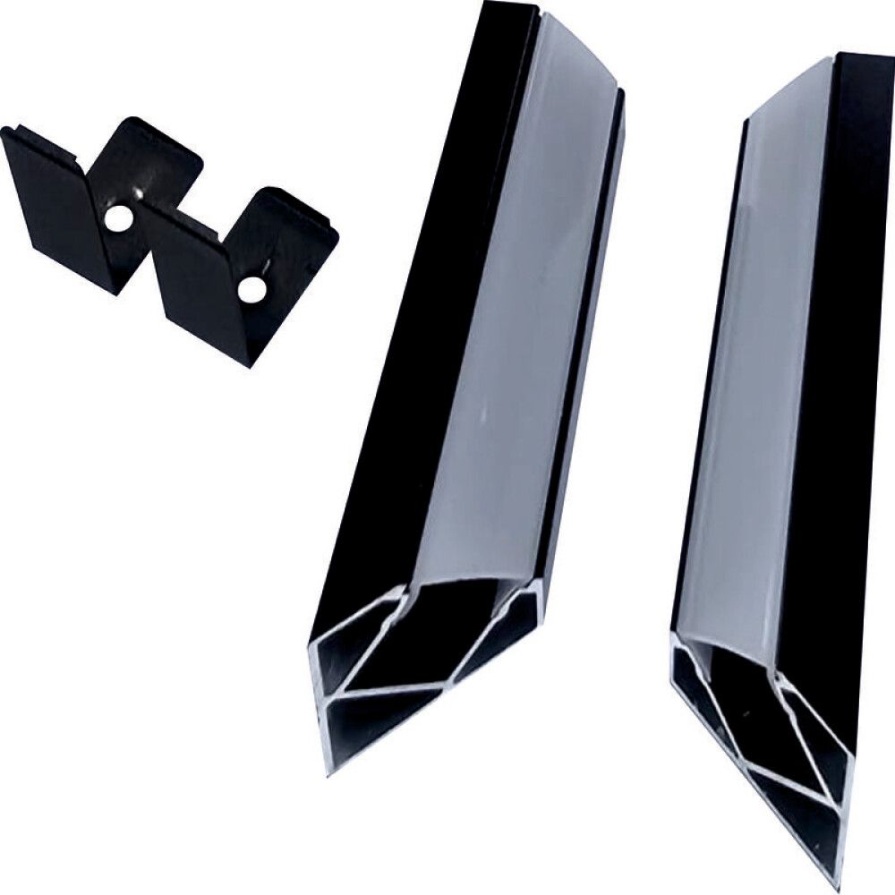 LED-valgusriba alumiiniumprofiil Direct Signs SLIM R+L 45° must