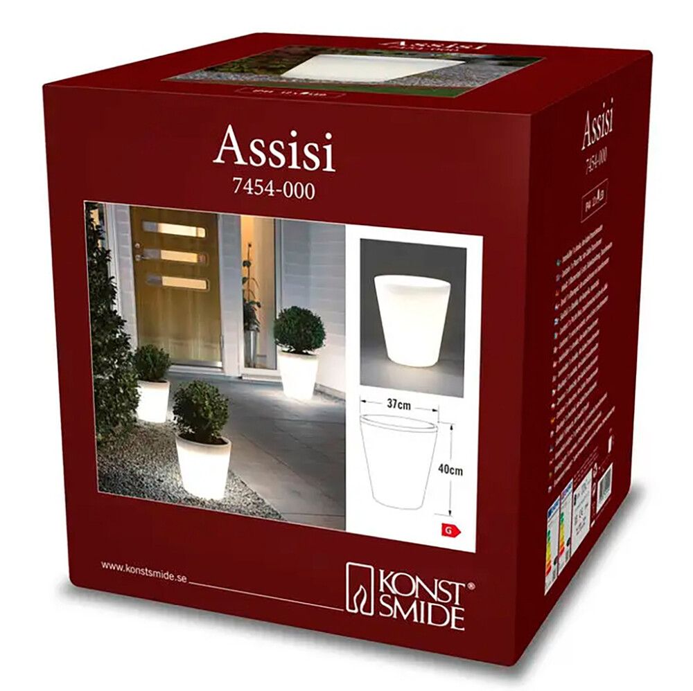LED-valgustusega lillepott Konstsmide Assisi Ø 40 cm