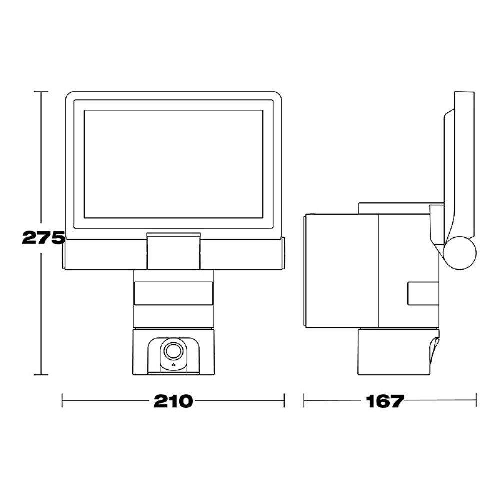 LED-välisvalgusti liikumisanduri ja kaameraga Steinel XLED CAM1 SC