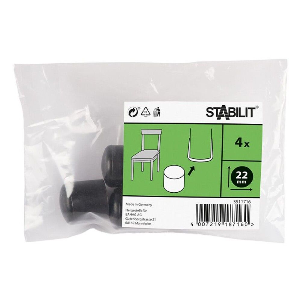 Torukaitse Stabilit ümar must 22 mm 4 tk