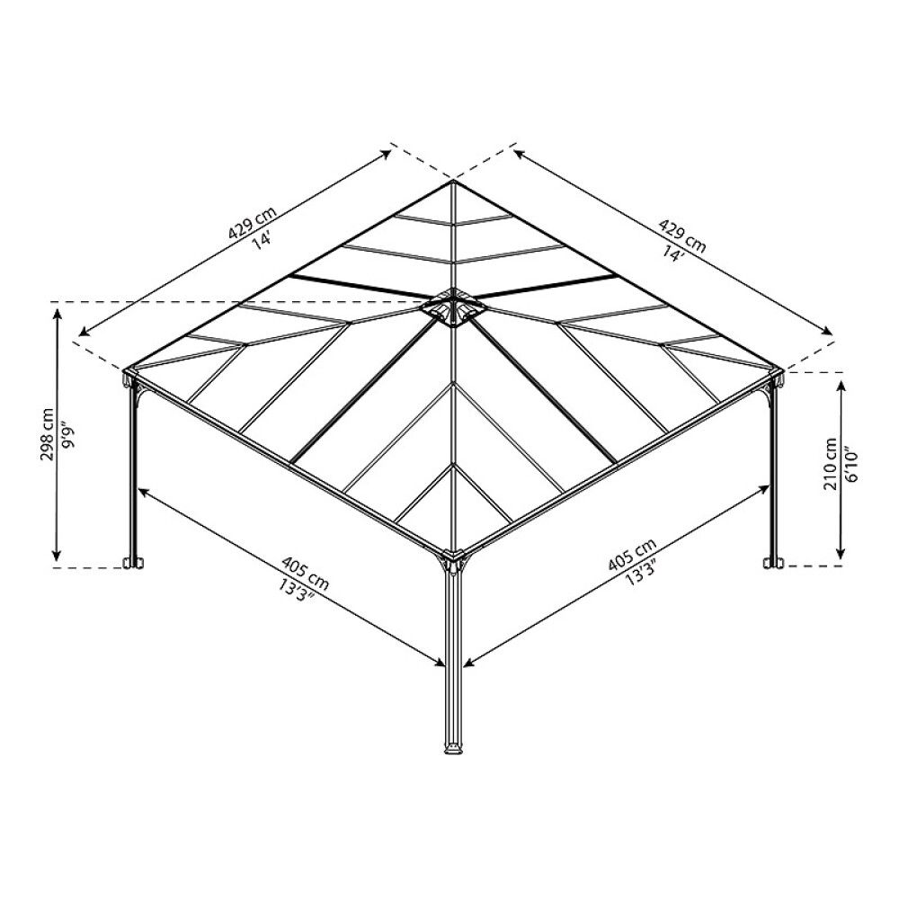 Paviljon Palram-Canopia Palermo 4,29 x 4,29 m