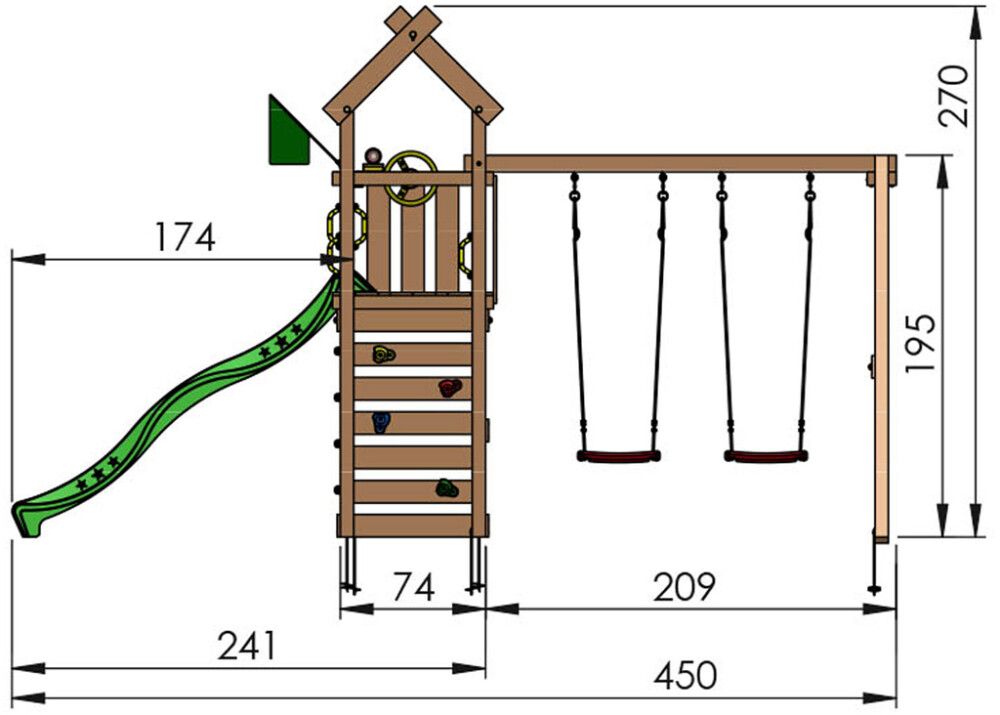 Mängutorn Jungle Gym Nomad