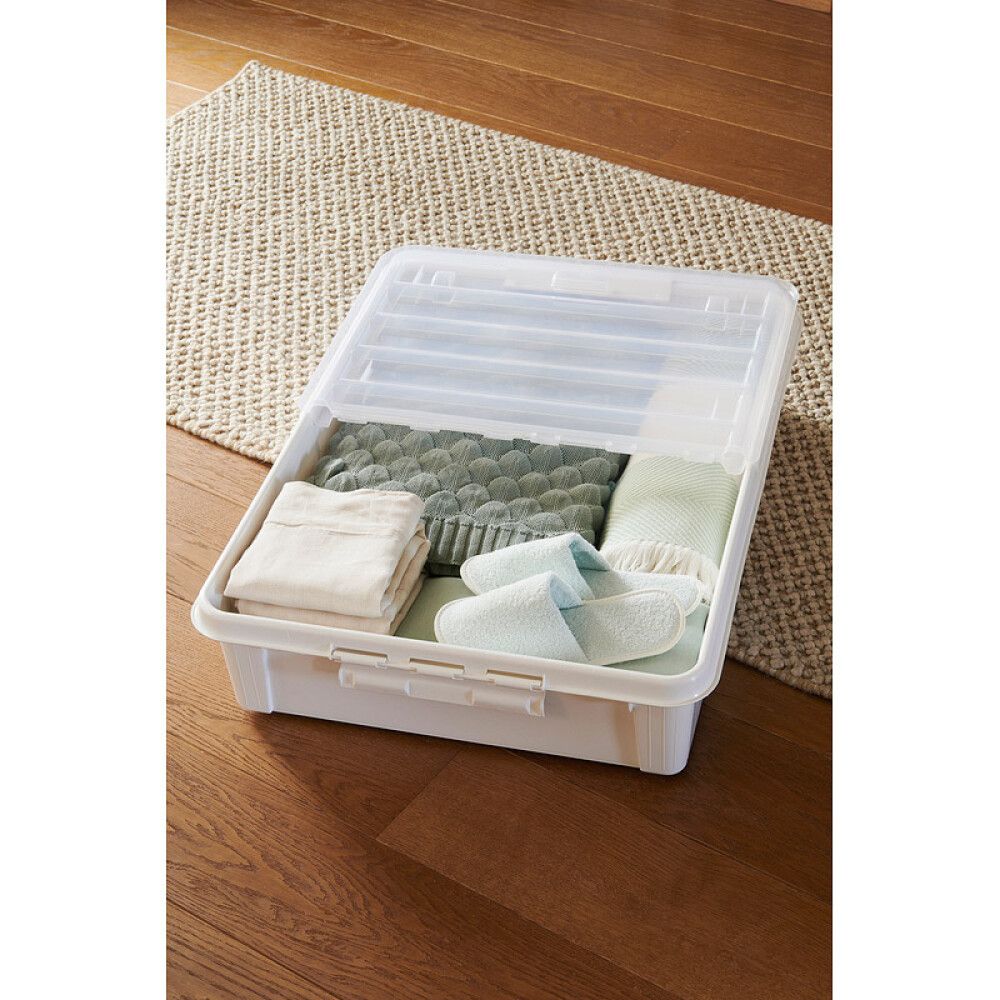 Ratastega säilituskast SmartStore valge 60 l