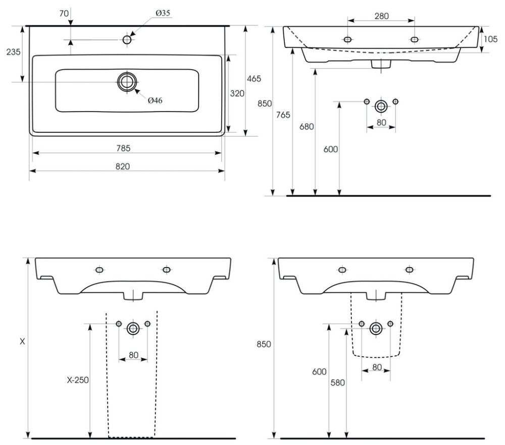 Valamu Camargue New York 81 cm