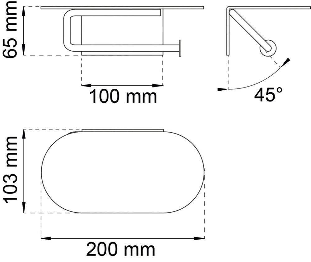 WC-paberihoidja Habo Hazel must