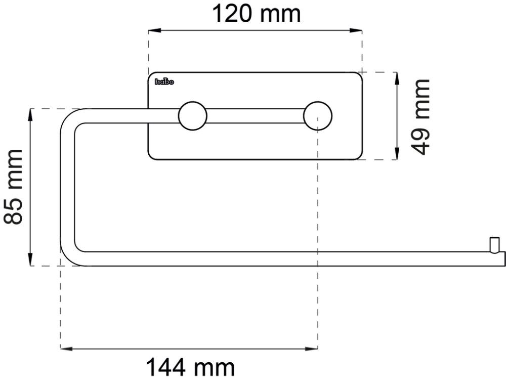 WC-paberihoidja Habo Angle valge
