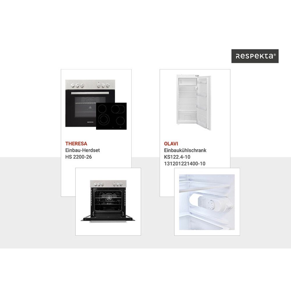 Köögikomplekt Respekta Country 3 m, valge, keraamiline pliit