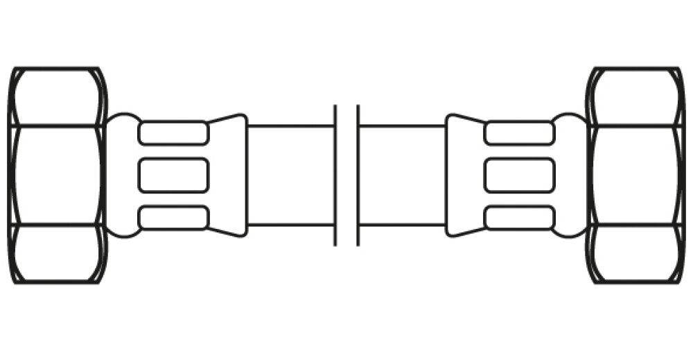 Elastne ühendusosa 3/4" x 3/4" 50 cm