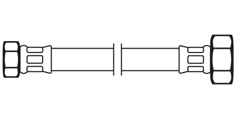 Elastne pikendus kinnitusega 3/8" x 1/2" 100 cm