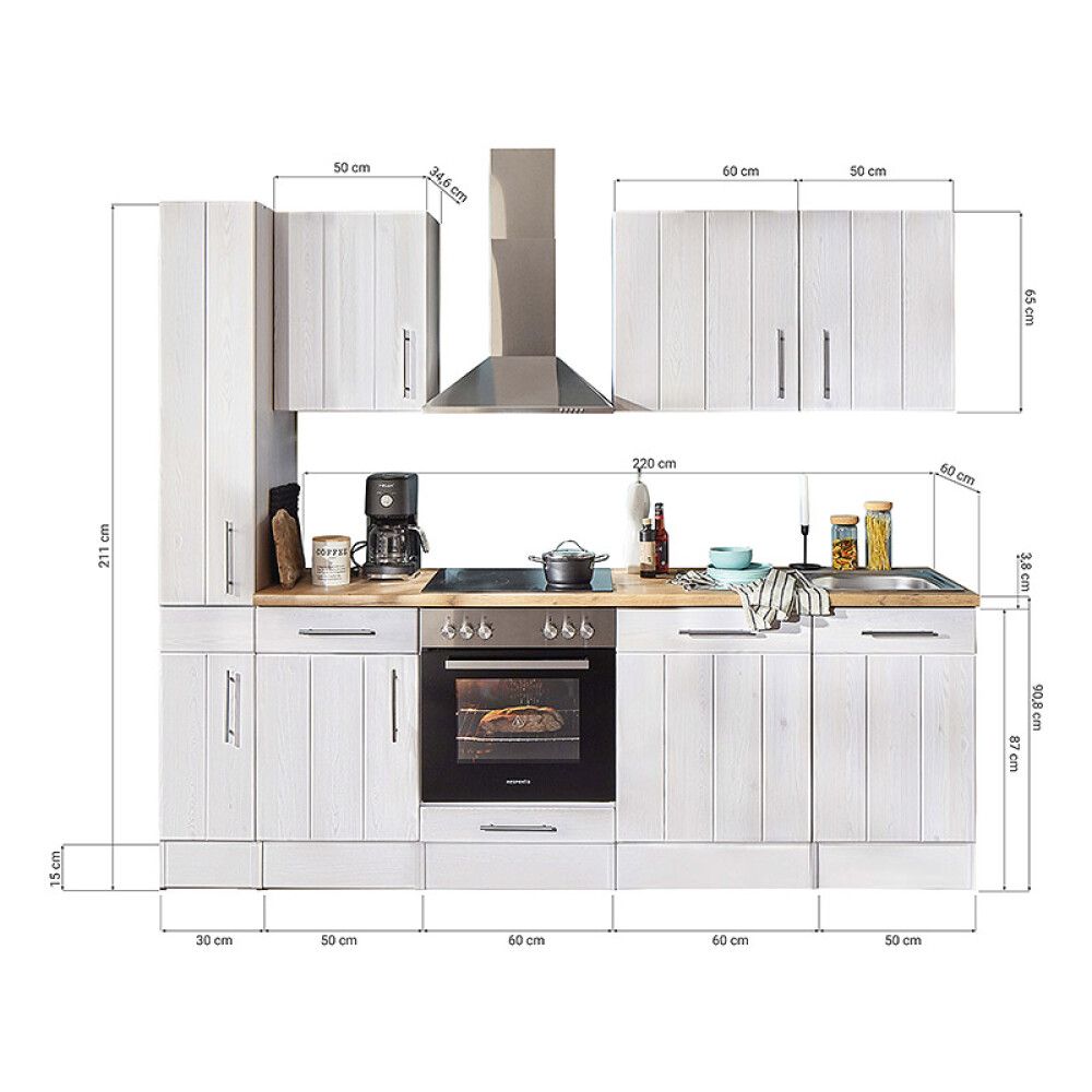 Köögikomplekt Respecta Country 2,5 m