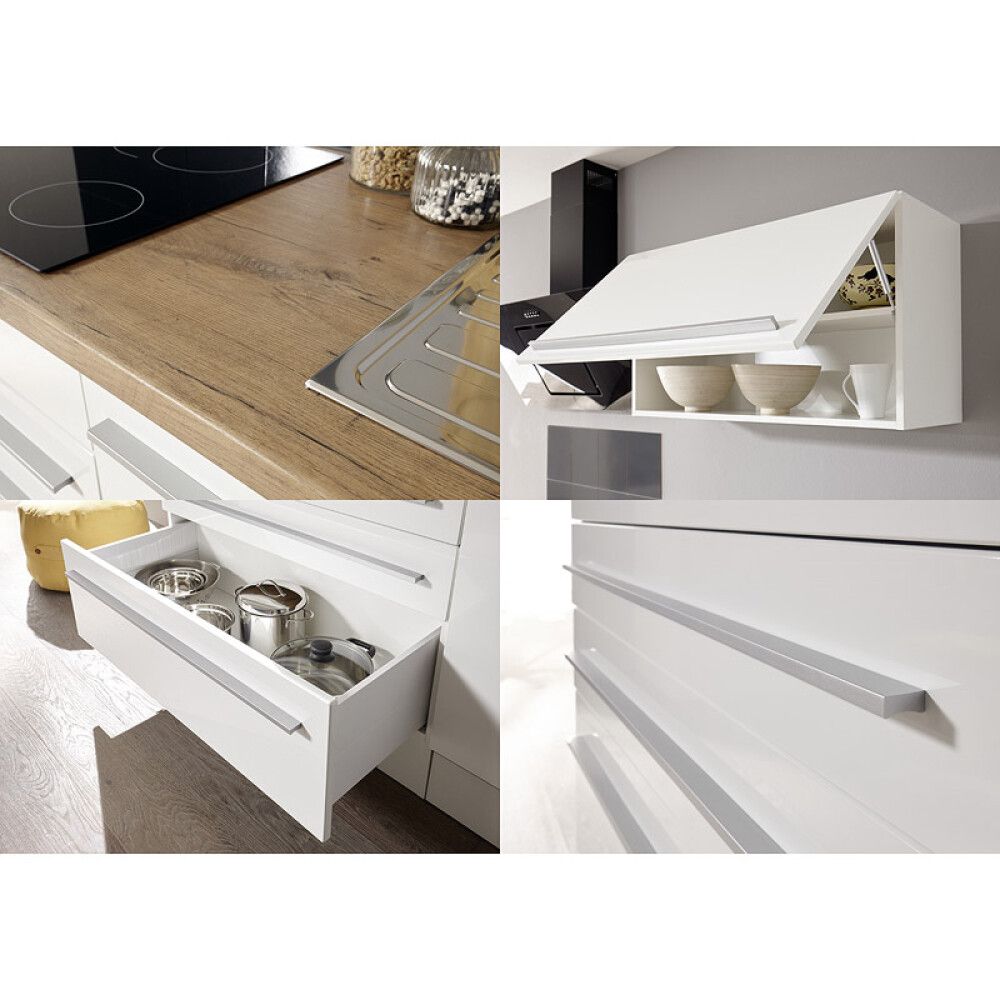 Köögikomplekt Respekta  Premium 2,9 m läikiv valge