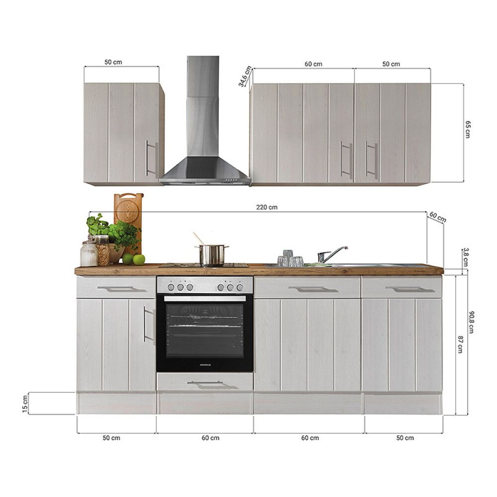 Köögikomplekt Respekta Country 2,2 m