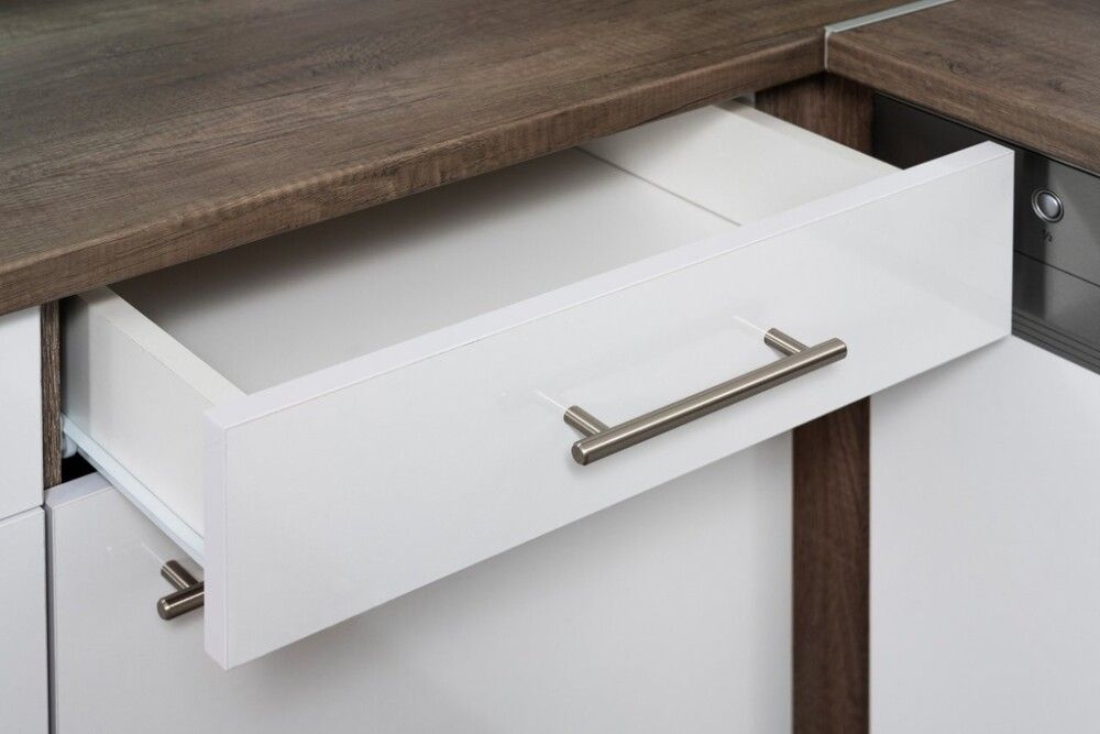 Miniköök Oliver Respekta 2,05 m valge, keraamilise pliidiga