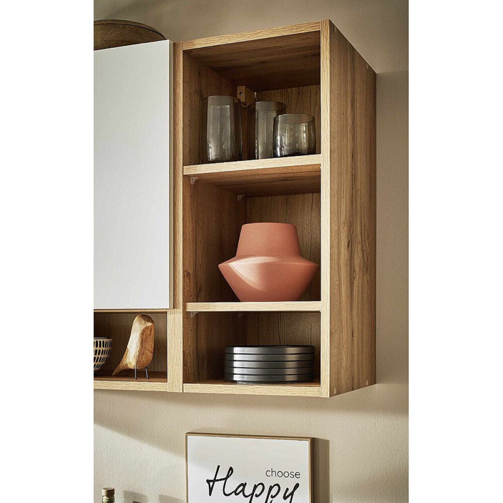 Miniköök Hilde Respekta 2,2 m valge/tamm, keraamilise pliidiga