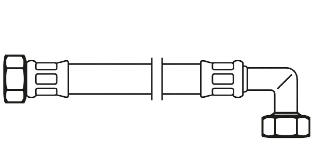WC-loputuskasti ühendus nurk 3/8"