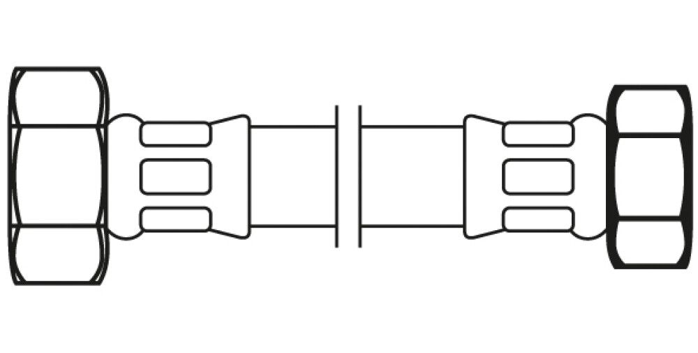 Elastne ühendusosa 1/2" x 3/4" 50 cm