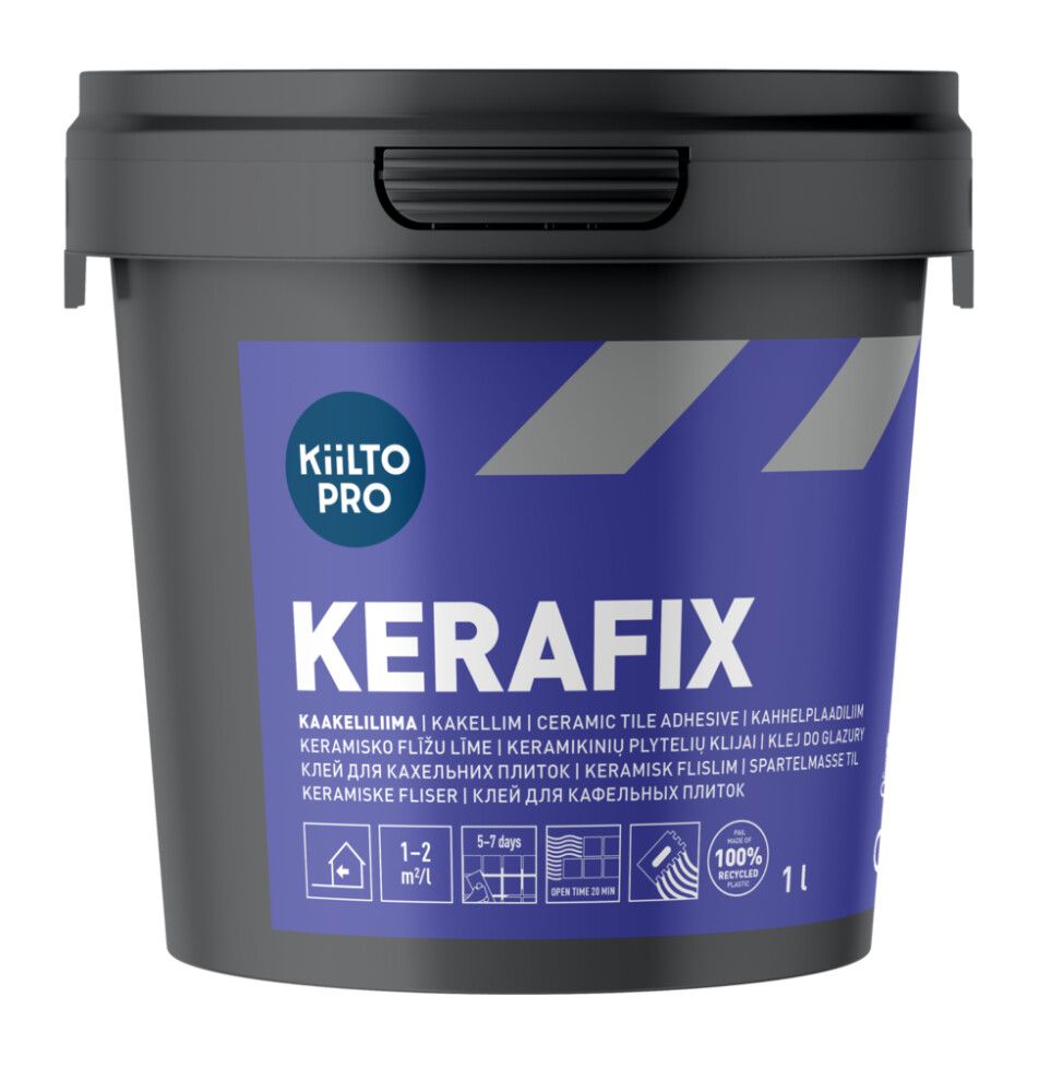 Kahhelplaadiliim Kiilto Pro Kerafix 1 l