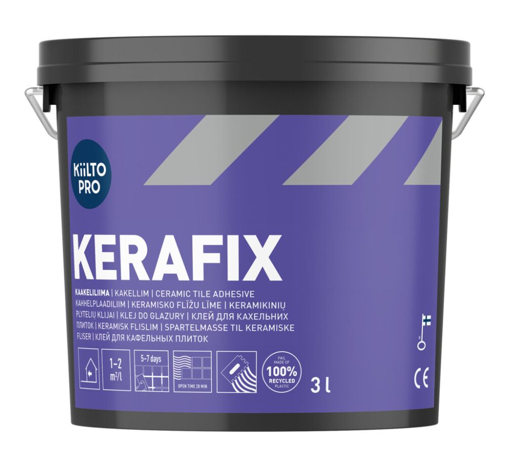 Kahhelplaadiliim Kiilto Pro Kerafix 3 l