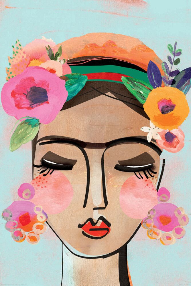 Poster Reinders 066 Colourful Face