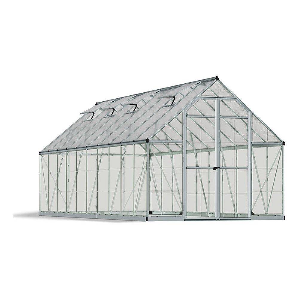 Kasvuhoone Palram-Canopia Balance 14,8 m², hõbedane