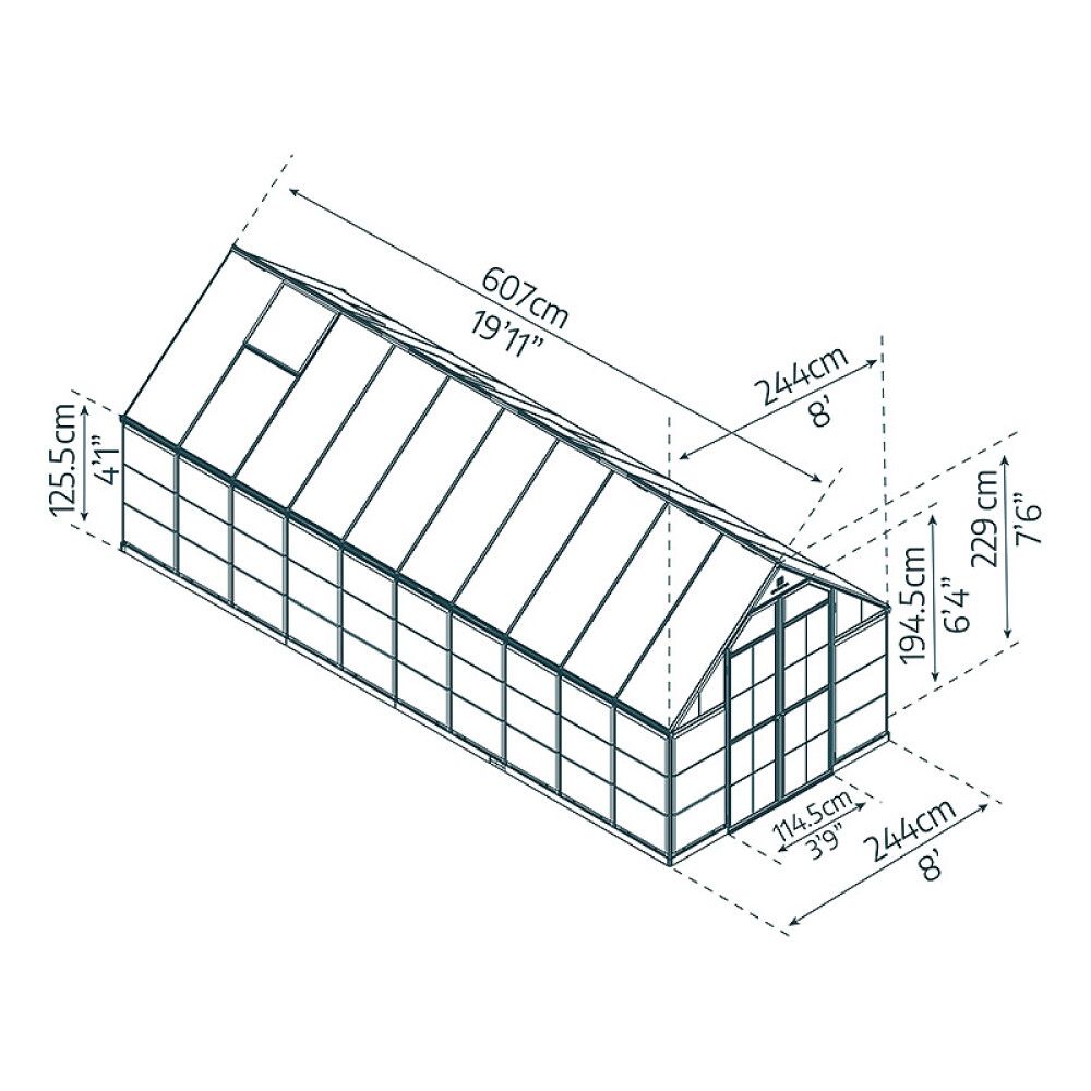 KasvuhoonePalram-Canopia Balance 14,8 m², hall