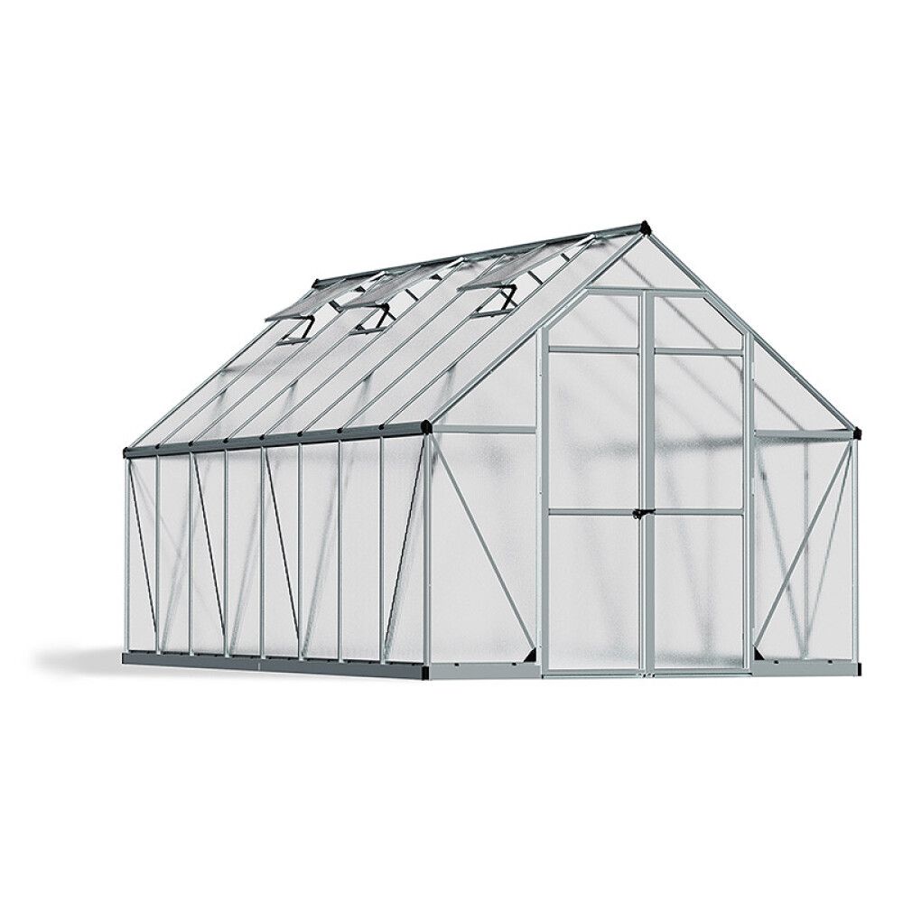 Kasvuhoone Palram-Canopia Essence 11,8 m², hõbedane