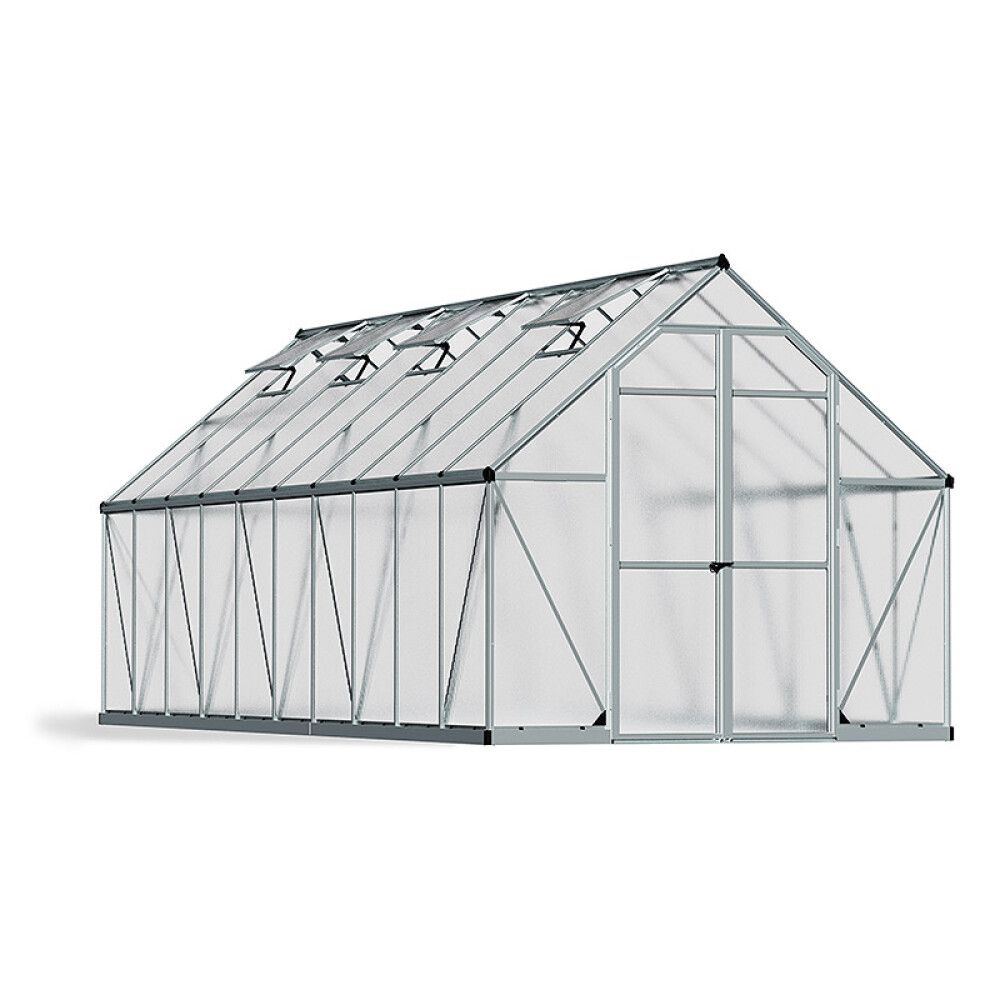 Kasvuhoone Palram-Canopia Essence 14,7 m², hõbedane